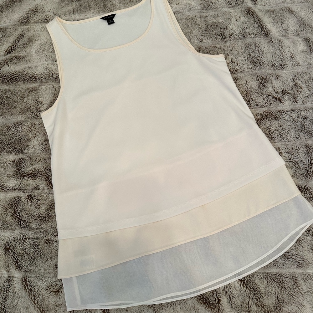 Elegant Cream Sleeveless Top